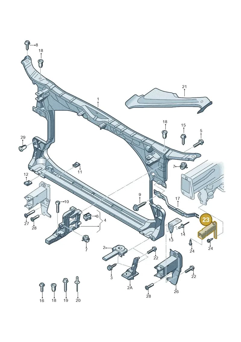 4G0805528A — Audi A7 Sportback (2014-2018) diagram 711805000, position 23