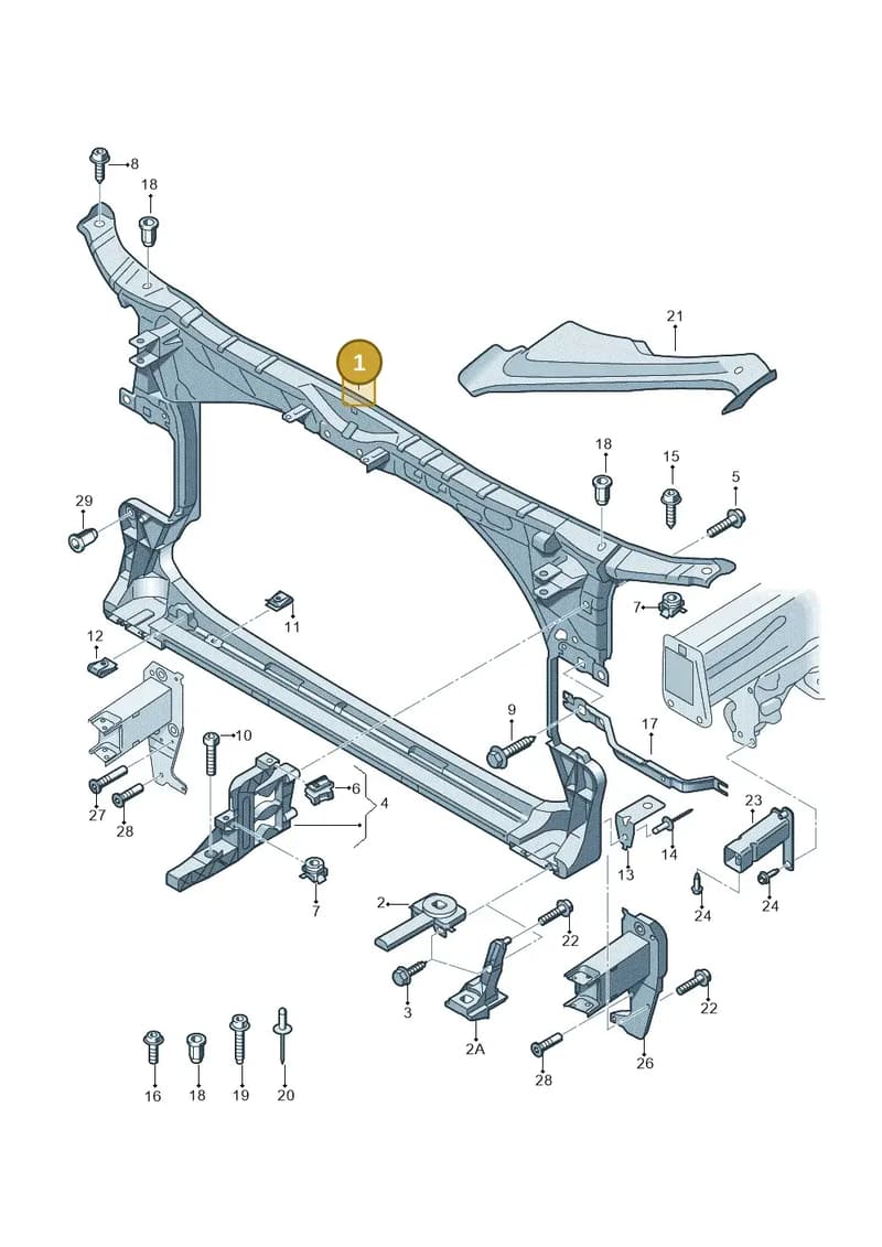 4G0805594 — Audi A7 Sportback (2014-2018) diagram 711805000, position 1