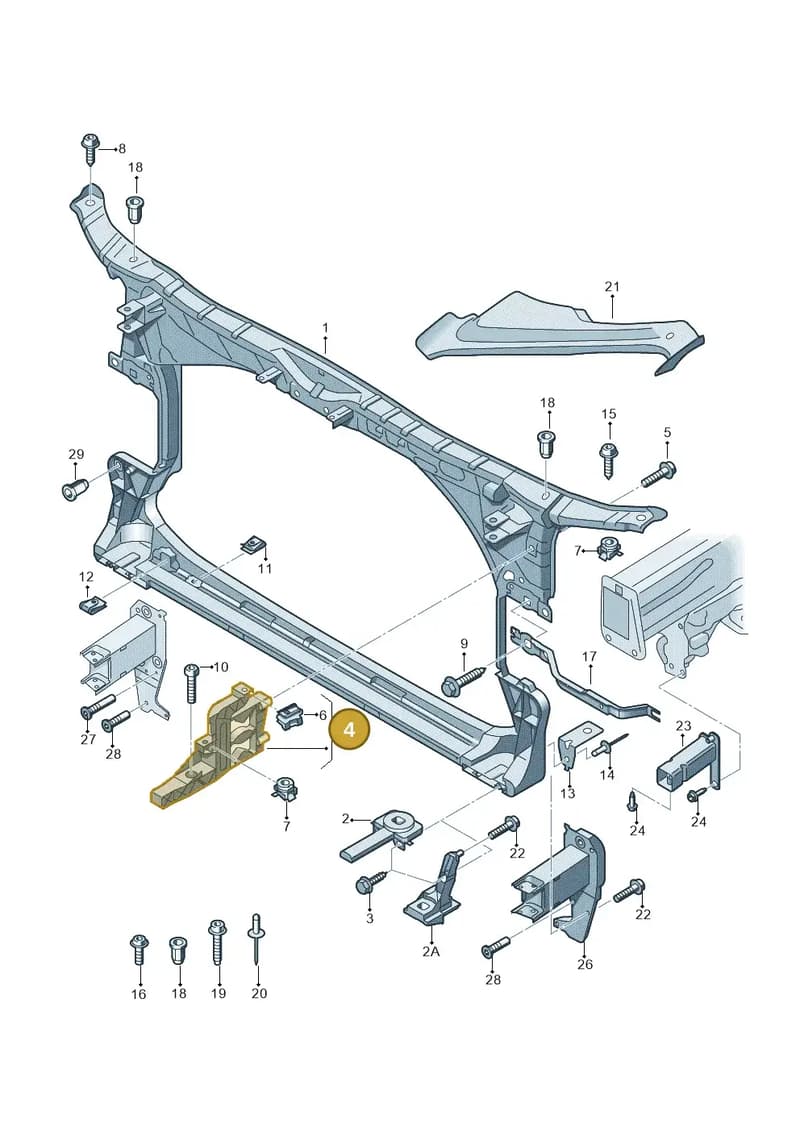 4G0805607 — Audi A6 Avant (2012-2018) diagram 711805000, position 4