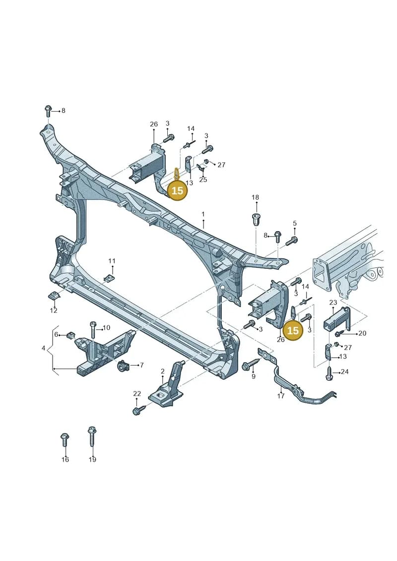 4G0805663 — Audi RS6 Avant (2013-2018) diagram 758805000, position 15