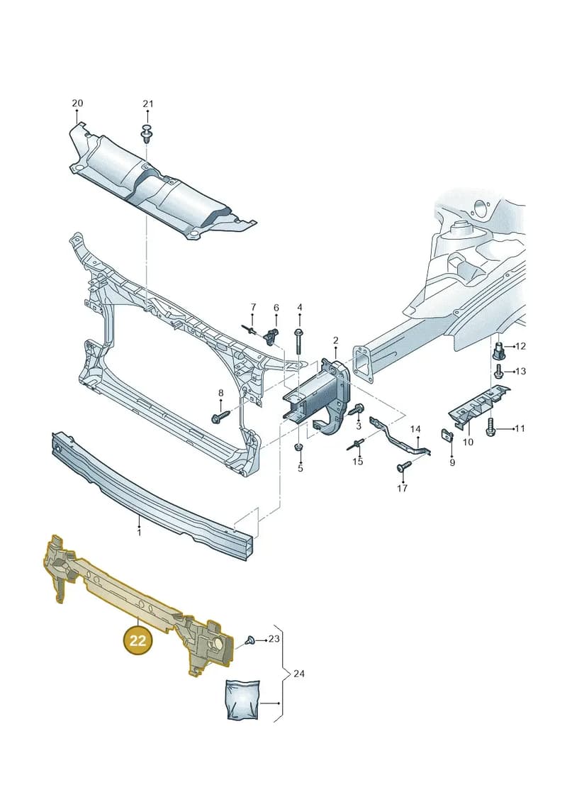 4G0807550F — Audi A6 Avant (2012-2018) diagram 738807000, position 22