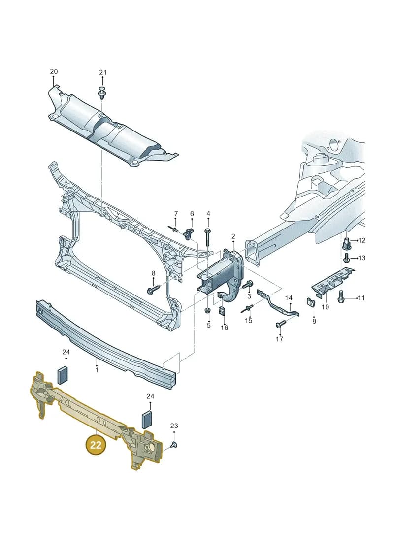 4G0807550Q — Audi A6 (2014-2018) diagram 798807000, position 22
