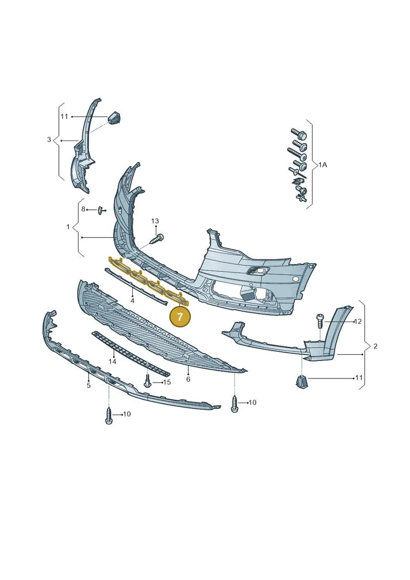 4G0807683A — Audi A6 Avant (2012-2018) diagram 738807100, position 7
