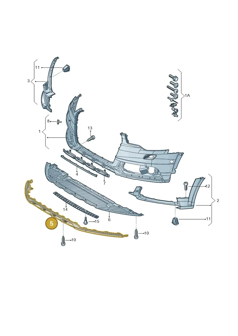 4G0807733 — Audi A6 Avant (2012-2018) diagram 738807100, position 5