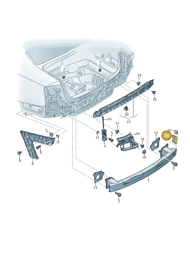 4G0807983A — Audi A6 Avant (2012-2018) diagram 738807500, position 30