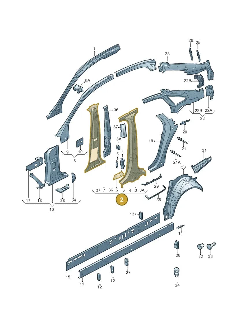 4G0810074J — Audi A6 (2014-2018) diagram 717809000, position 2