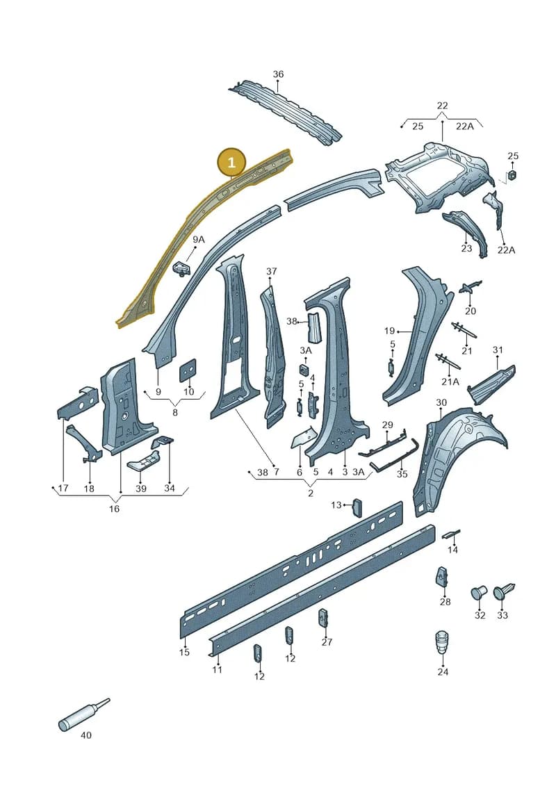 4G0810179 — Audi A6 (2014-2018) diagram 717809100, position 1