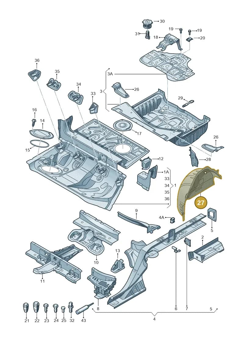 4G0810363TA — Audi RS7 Sportback (2013-2018) diagram 765803500, position 27