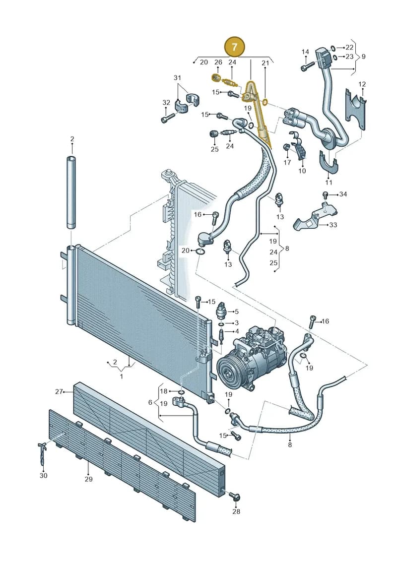 4G0816743AL — Audi A7 Sportback (2014-2018) diagram 711260400, position 7