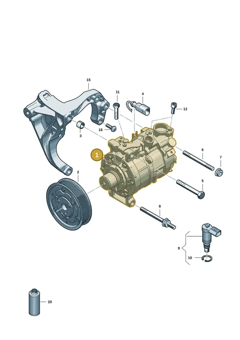 4G0816803E — Audi A5 Limousine (2024-2025) diagram 8wk260100, position 1