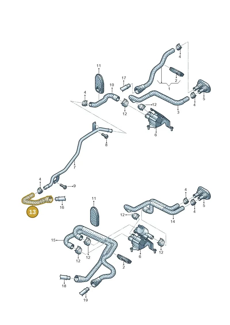 4G0819337 — Audi A6 Avant (2012-2018) diagram 711819500, position 13
