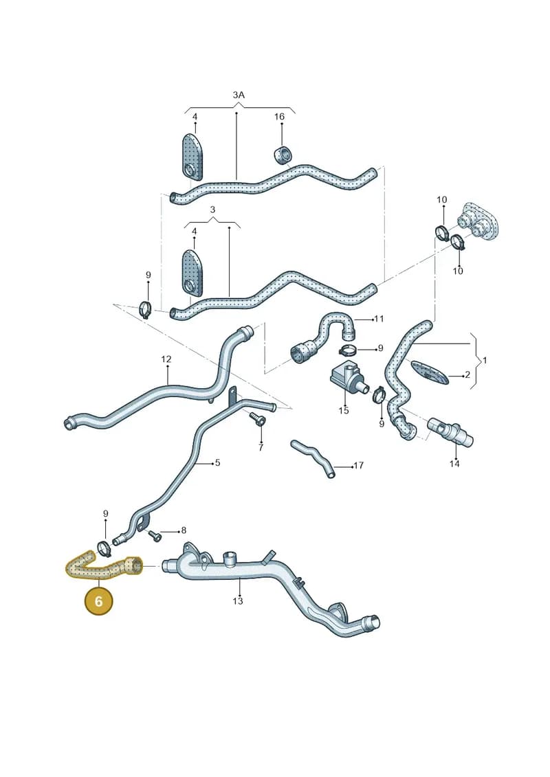 4G0819337 — Audi A6 1.8 (2015-2019) diagram 887819050, position 6