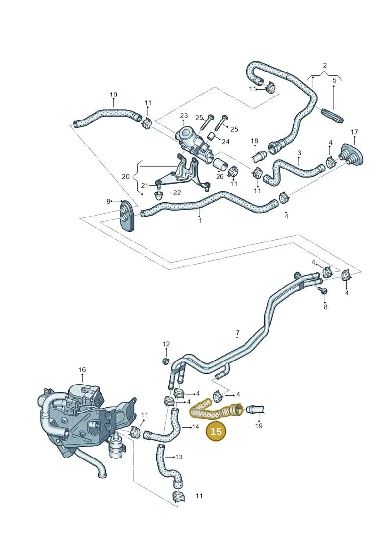 4G0819337 — Audi A7 Sportback (2014-2018) diagram 788261400, position 15