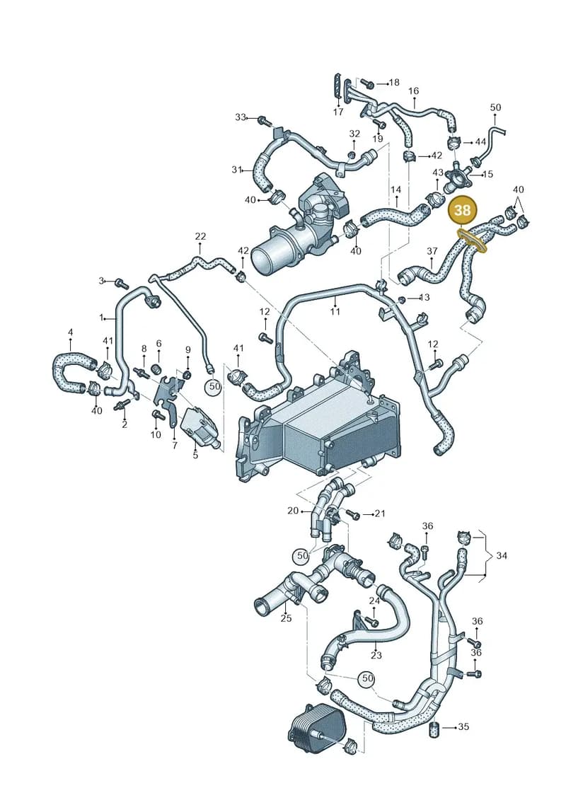 4G0819345J — Audi A6 (2018-2025) diagram 430121067, position 38