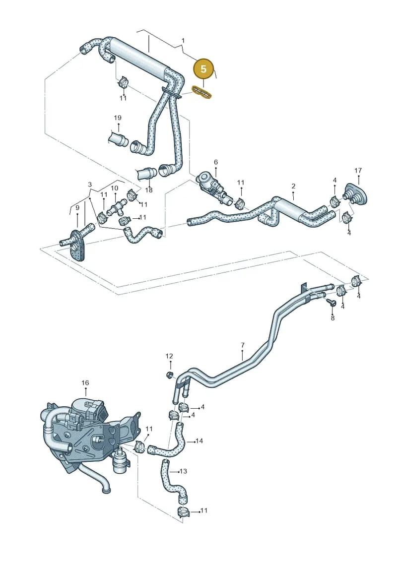 4G0819345J — Audi A6 2.0 tdi (2010-2015) diagram 717261300, position 5