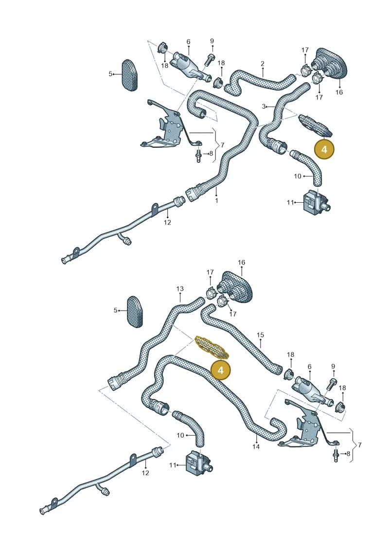 4G0819345J — Audi A7 Sportback (2014-2018) diagram 798819700, position 4