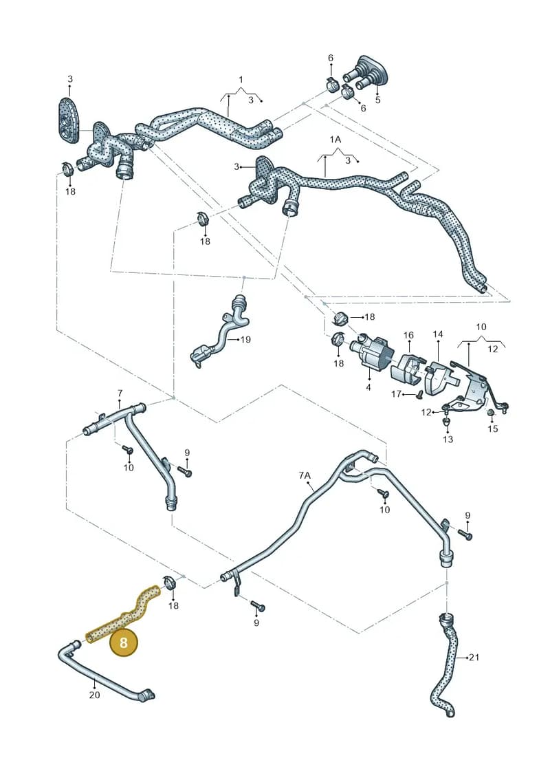 4G0819374R — Audi A7 Sportback (2014-2018) diagram 788819600, position 8
