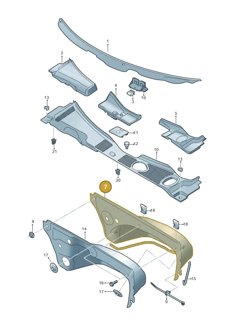 4G0819523H — Audi A6 Avant (2012-2018) diagram 620819300, position 7