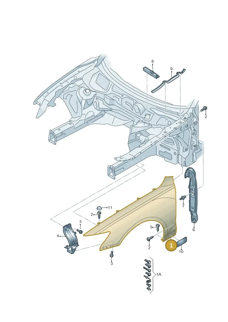 4G0821101D — Audi RS6 Avant (2013-2018) diagram 717821000, position 1