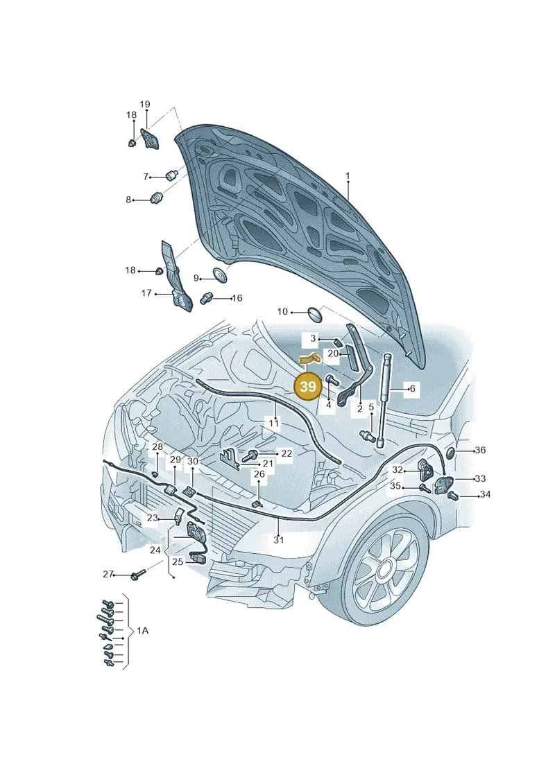 4G0823397 — Audi A6 1.8 (2015-2019) diagram 887823000, position 39