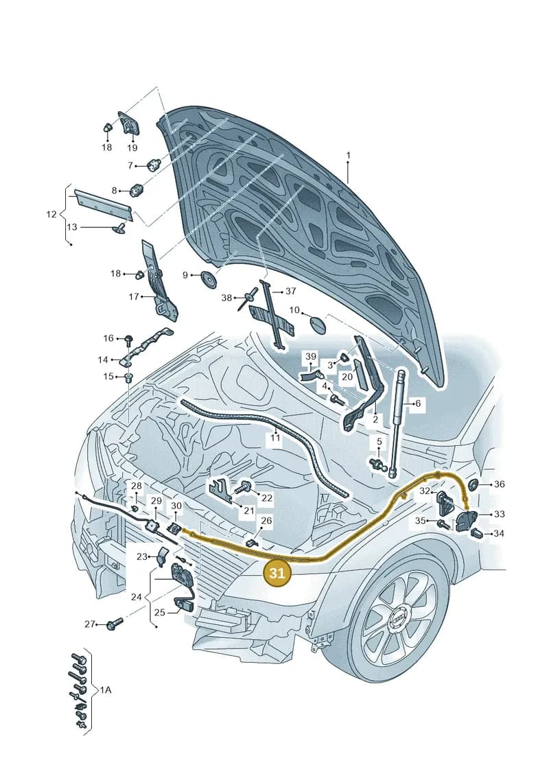 4G0823535 — Audi A7 Sportback (2014-2018) diagram 711823000, position 31