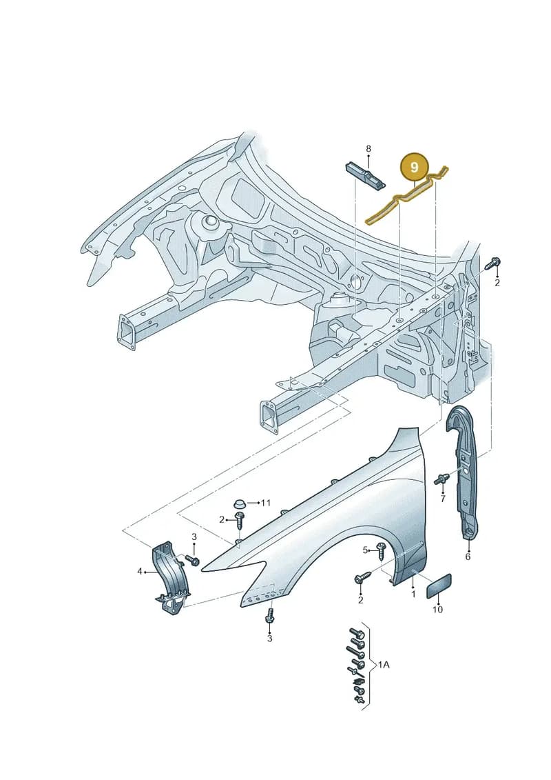 4G0823732 — Audi A6 (2014-2018) diagram 717821000, position 9