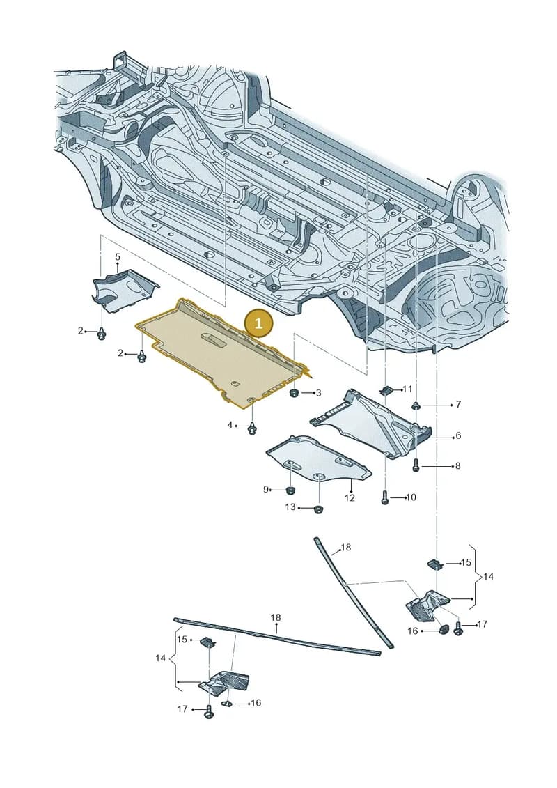 4G0825207F — Audi A6 Avant (2012-2018) diagram 711825000, position 1