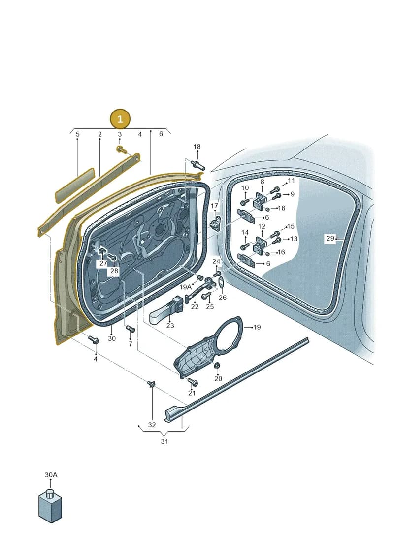 4G0831052 — Audi RS6 Avant (2013-2018) diagram 758831100, position 1