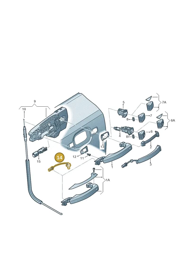 4G0837876 — Audi A7 Sportback (2010-2015) diagram 620837000, position 14