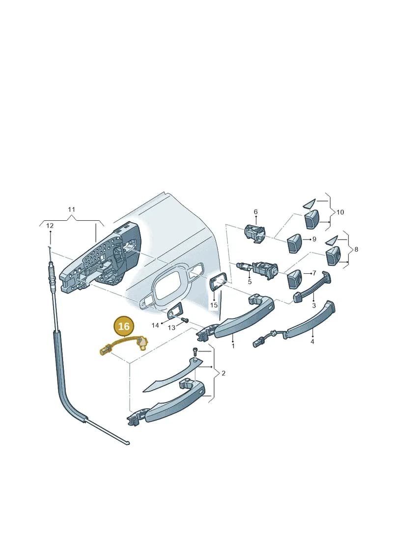 4G0837876 — Audi A6 (2014-2018) diagram 771837000, position 16