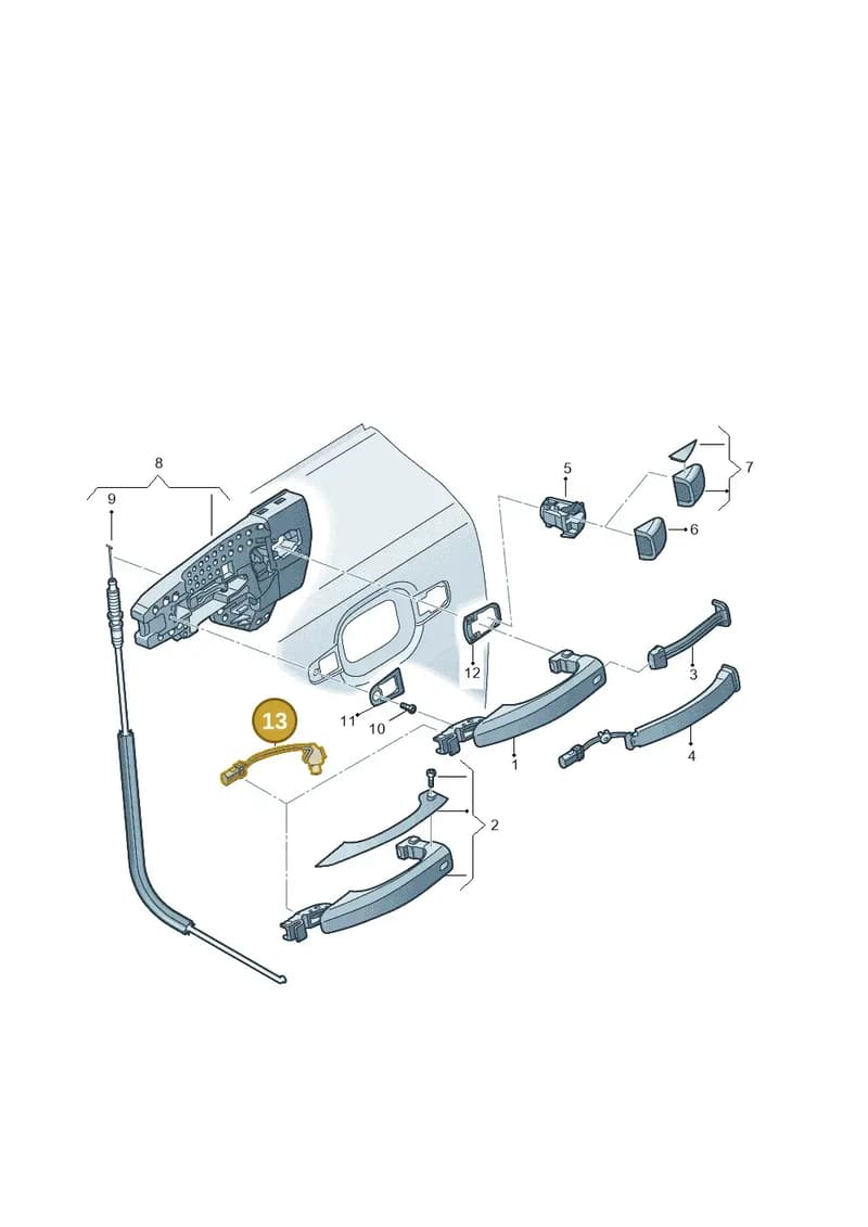 4G0837876 — Audi A7 Sportback (2014-2018) diagram 771839000, position 13