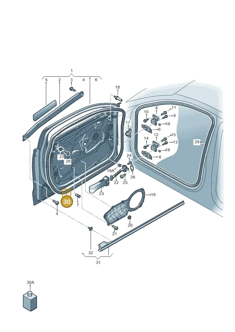 4G0837911A — Audi RS6 Avant (2013-2018) diagram 758831100, position 30