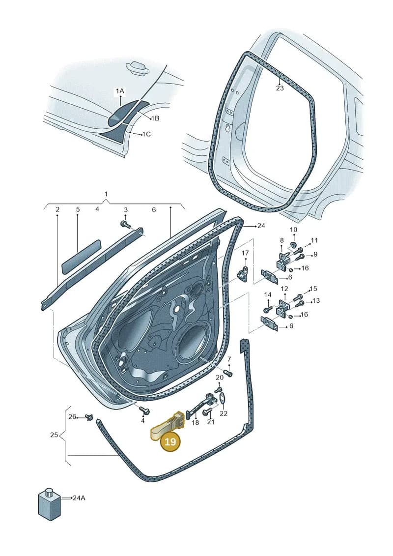 4G0839267 — Audi RS6 Avant (2013-2018) diagram 758833100, position 19