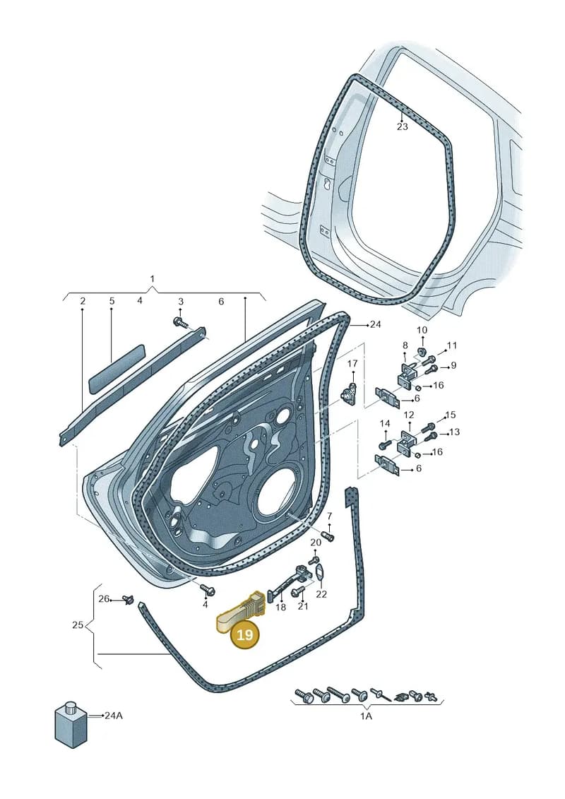 4G0839267 — Audi A6 (2014-2018) diagram 717833100, position 19