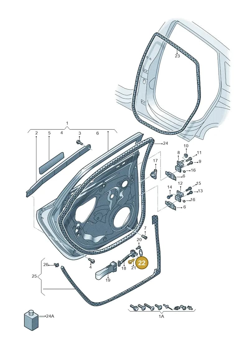 4G0839923 — Audi A6 (2014-2018) diagram 717833100, position 22