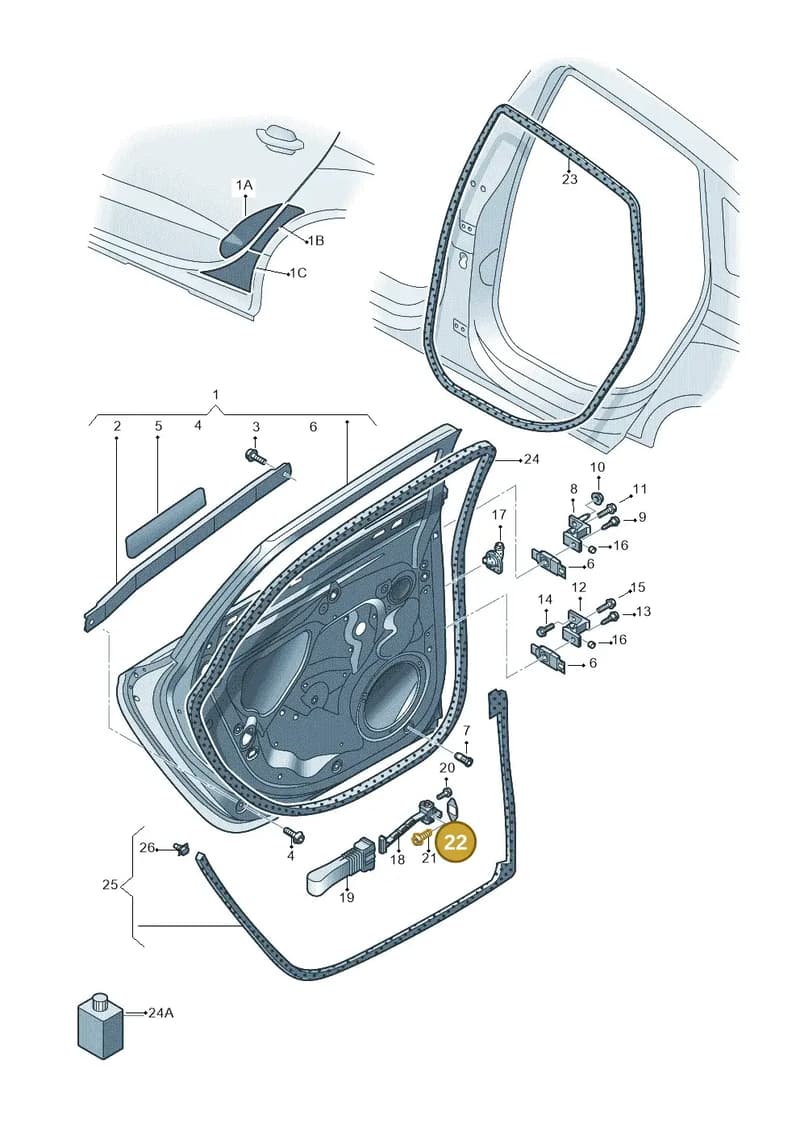 4G0839923 — Audi RS6 Avant (2013-2018) diagram 758833100, position 22