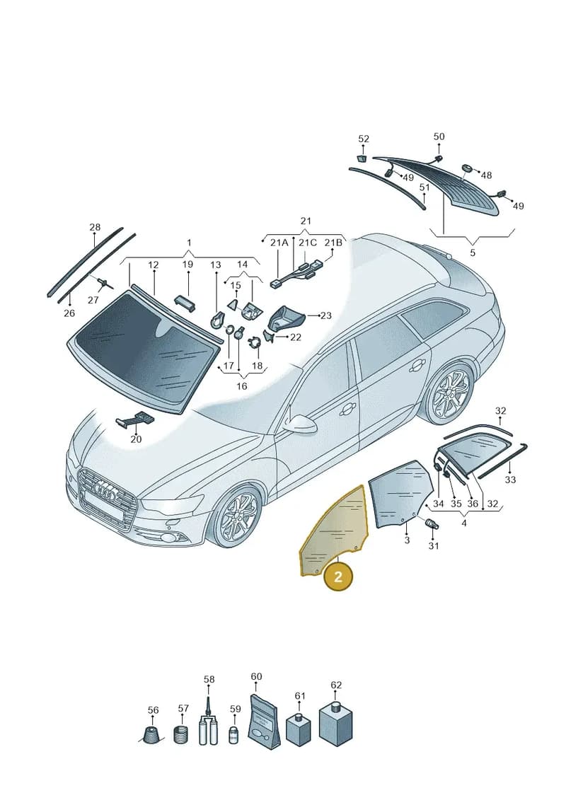 4G0845021C — Audi RS6 Avant (2013-2018) diagram 758845100, position 2
