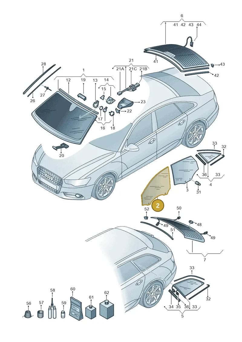 4G0845021C — Audi A6 (2014-2018) diagram 798845000, position 2