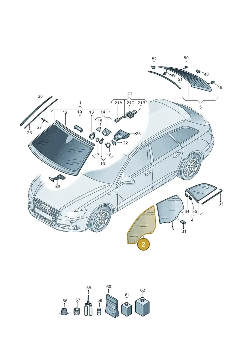 4G0845022A — Audi RS6 Avant (2013-2018) diagram 758845000, position 2