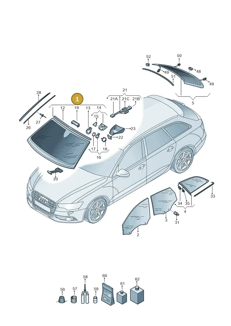 4G0845099LNVB — Audi RS6 Avant (2013-2018) diagram 758845000, position 1