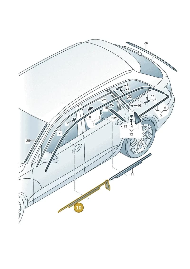 4G0853284HT94 — Audi A6 (2014-2018) diagram 798853100, position 10