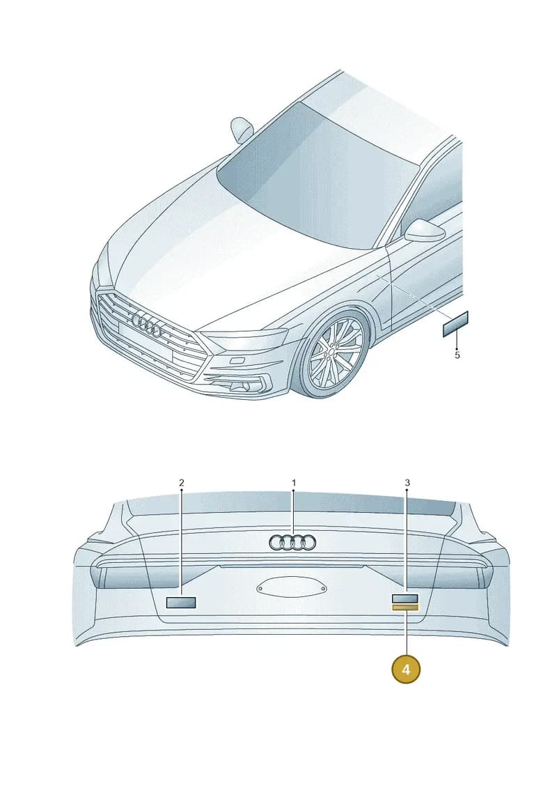 4G08537372ZZ — Audi A6 (2018-2025) diagram 838853700, position 4