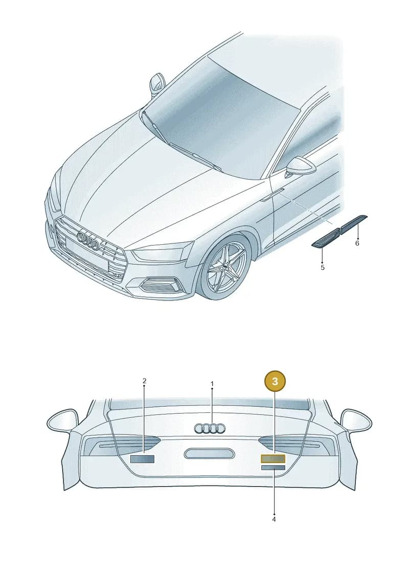 4G0853744D2ZZ — Audi A5 Sportback (2016-2025) diagram 897853700, position 3