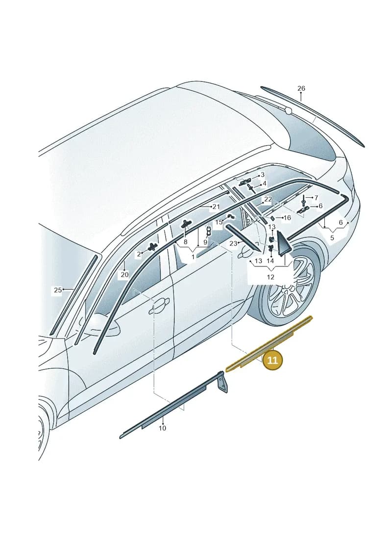 4G0853763KT94 — Audi A6 (2014-2018) diagram 798853100, position 11