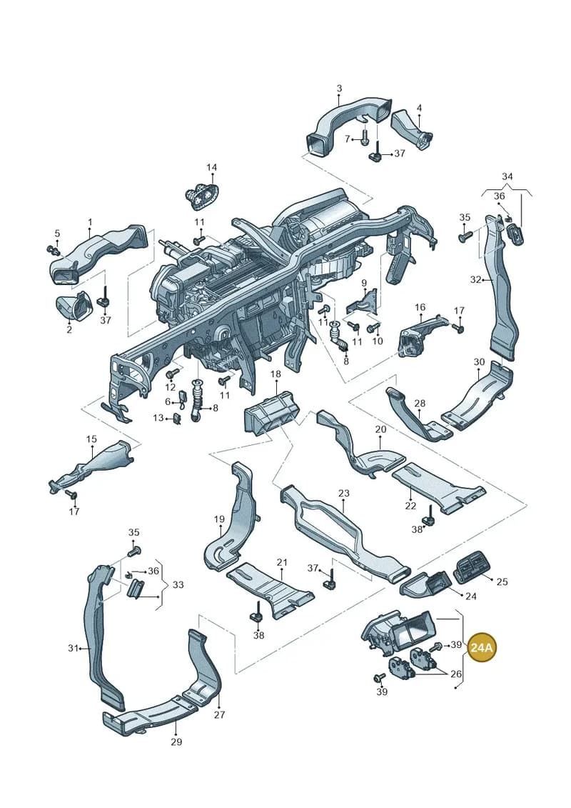 4G0857042D — Audi A7 Sportback (2014-2018) diagram 620819370, position 24A