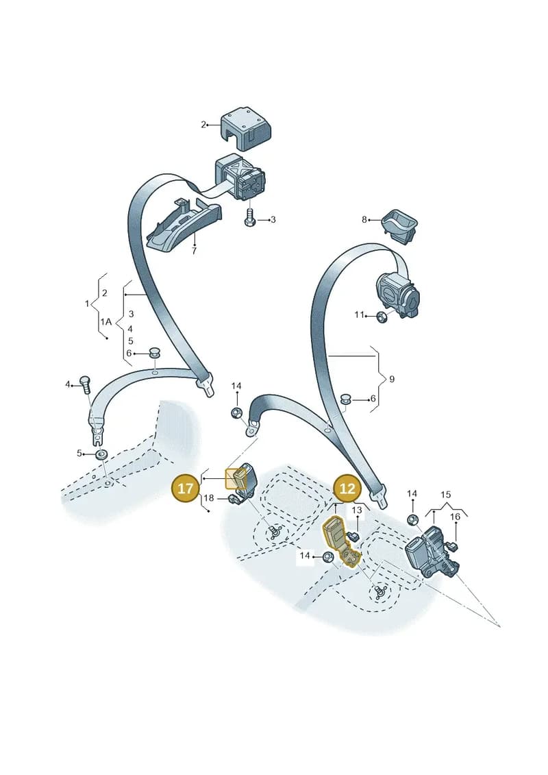 4G0857740A9B9 — Audi RS6 Avant (2013-2018) diagram 758857700, position 12+17
