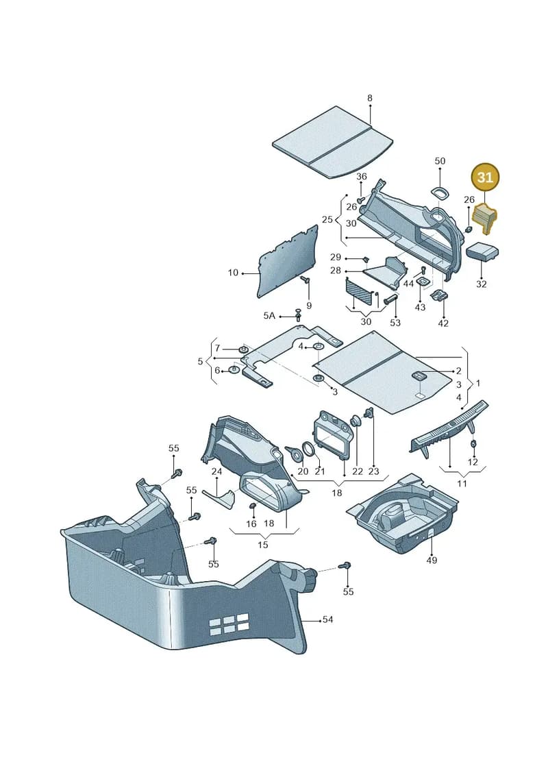 4G0861835 — Audi A6 1.8 (2015-2019) diagram 887863080, position 31