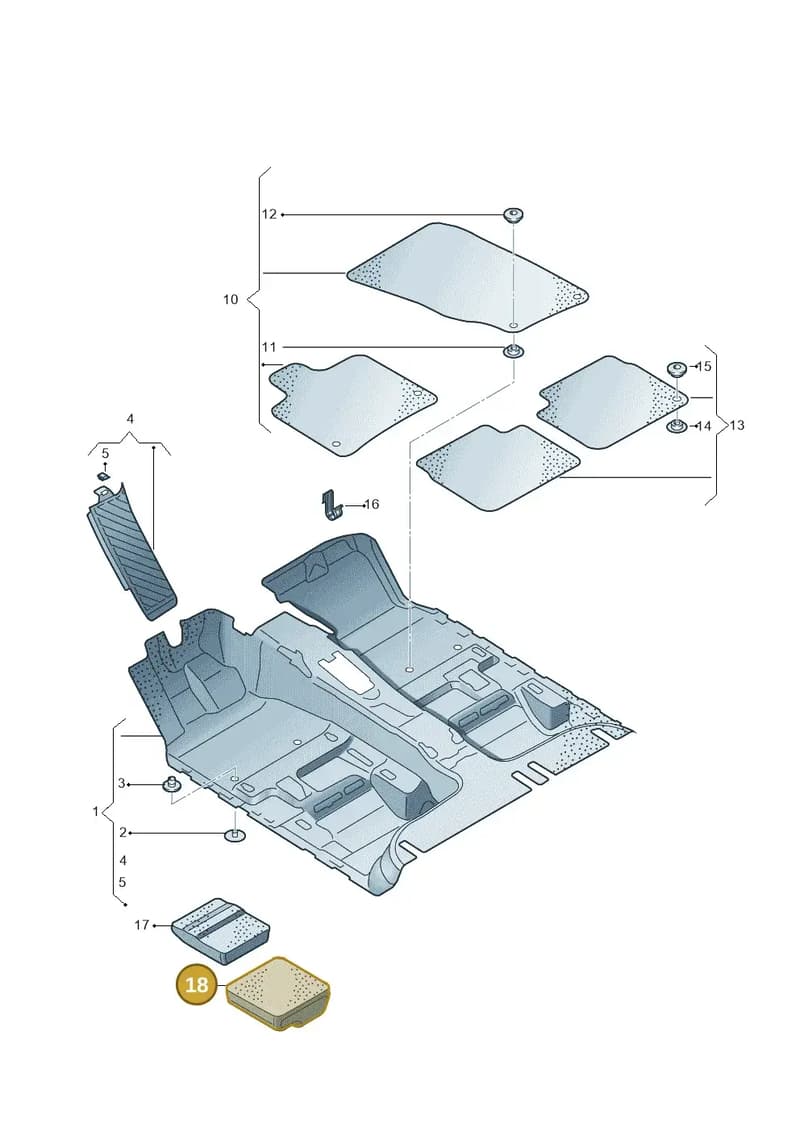 4G0863496A — Audi A7 Sportback (2014-2018) diagram 788863000, position 18