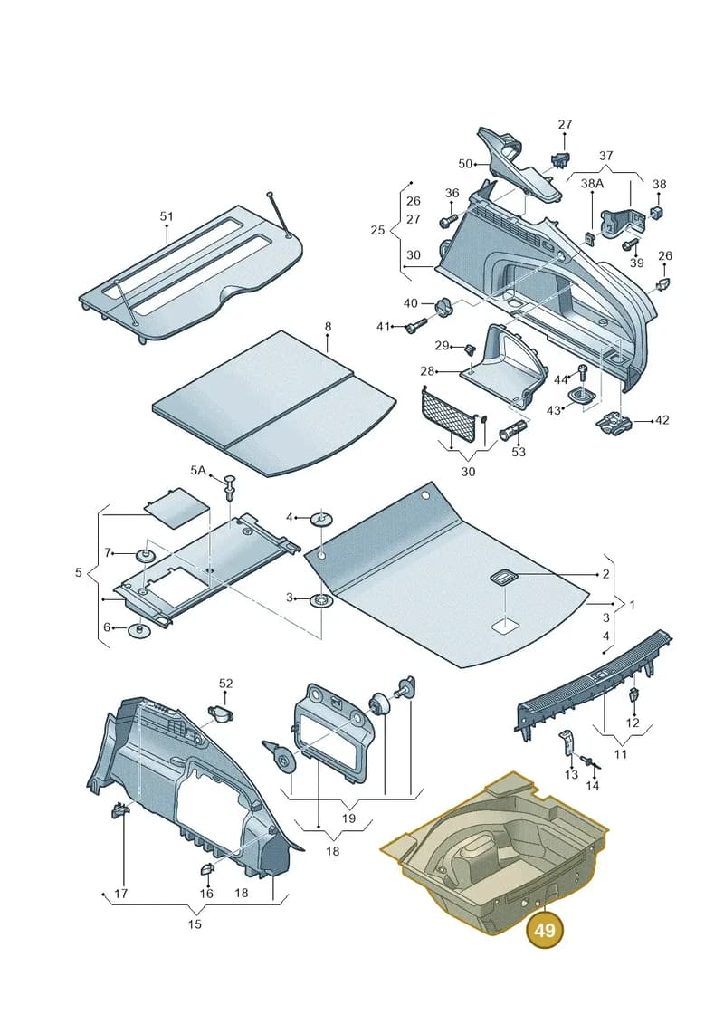 4G0863697G — Audi A7 Sportback (2014-2018) diagram 711863900, position 49