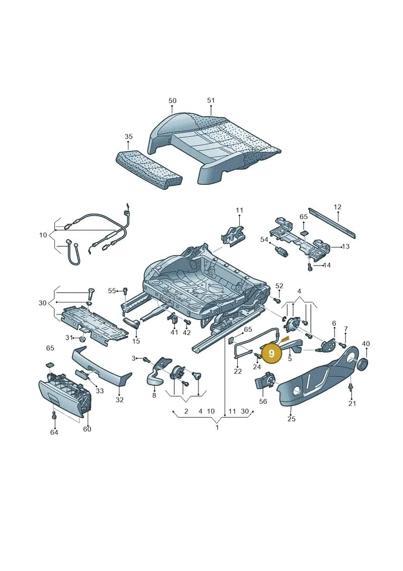 4G0881279B — Audi A3 Sportback 1.4 (2014-) diagram 745881000, position 9